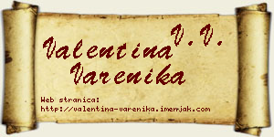 Valentina Varenika vizit kartica